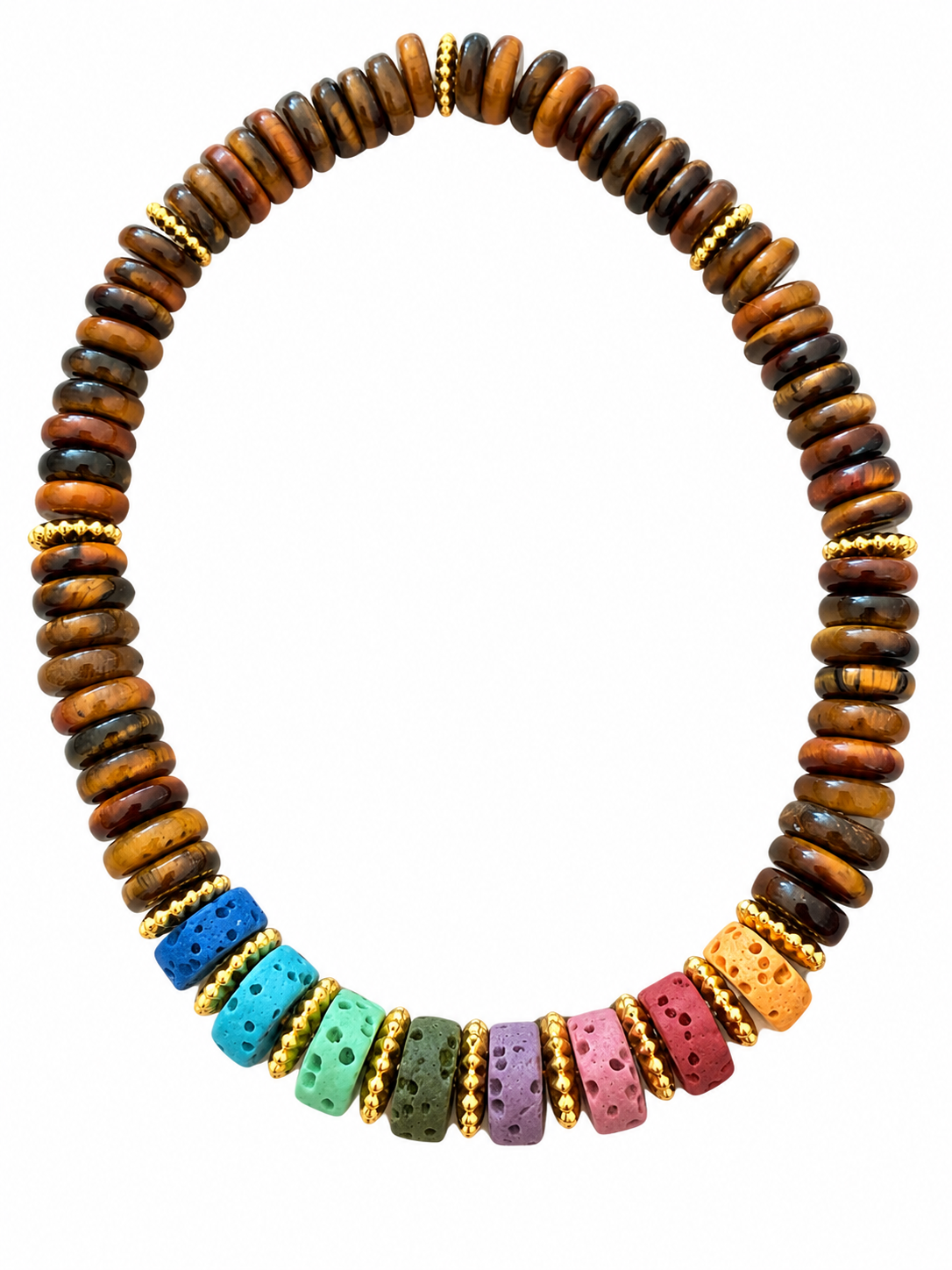 Tiger Eye and Multicolor Bracelet