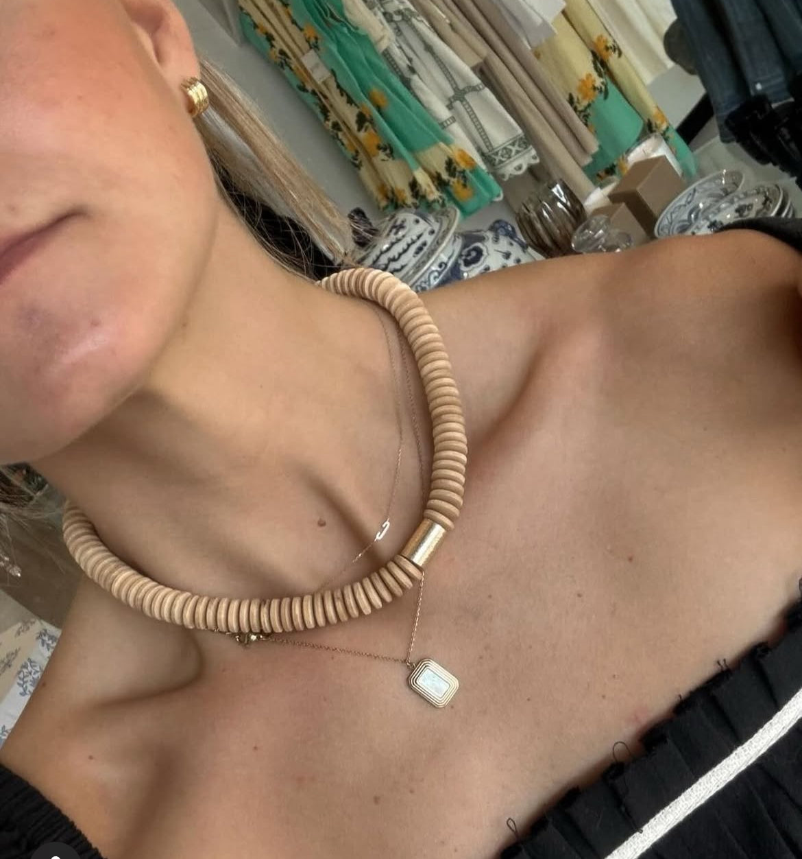 Natural Wood Necklace