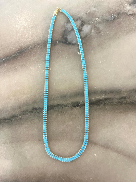 Turquoise Tennis Necklace