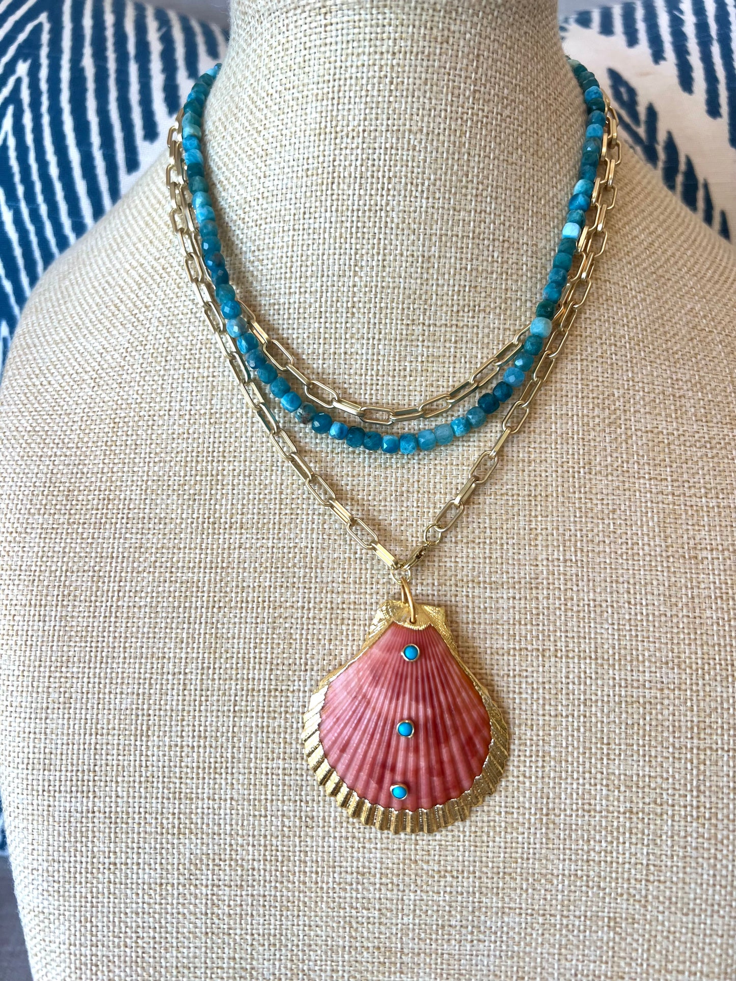 Large Shell Pendant Necklace