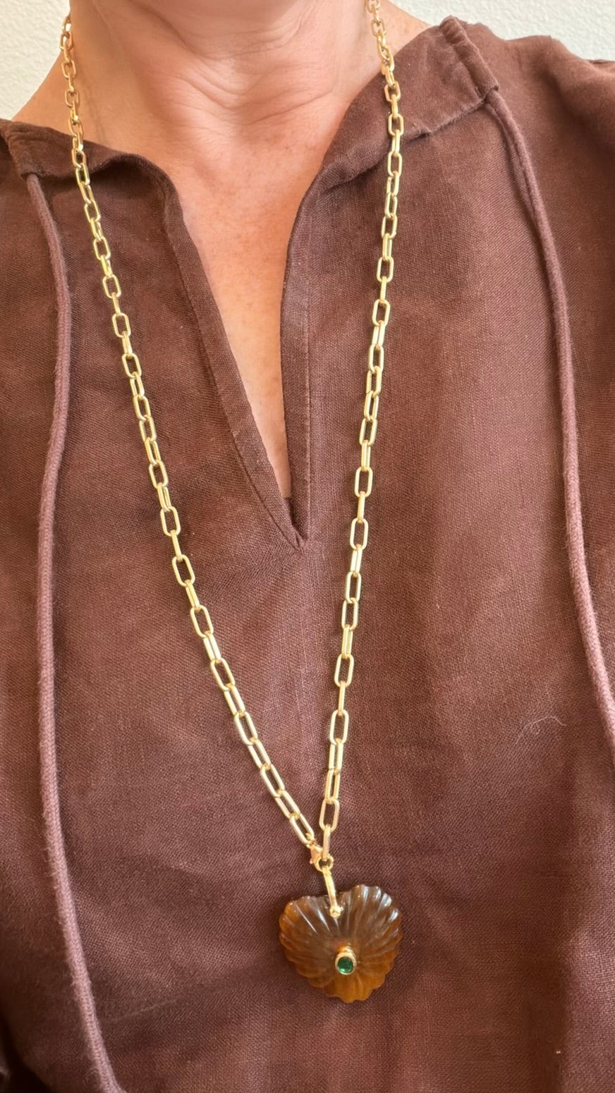 Tiger Eye Heart Necklace