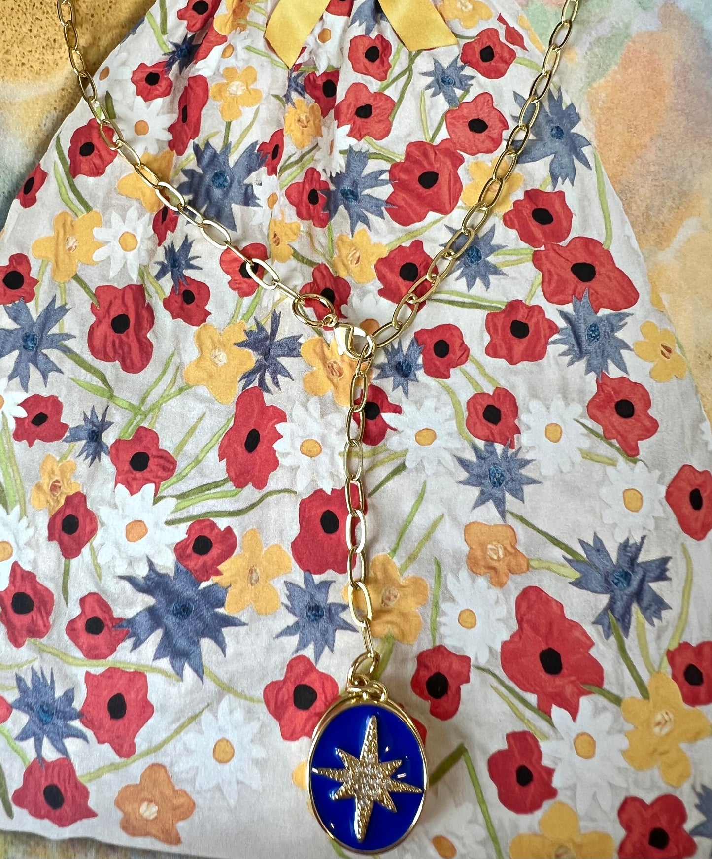 Enamel Burst Necklace