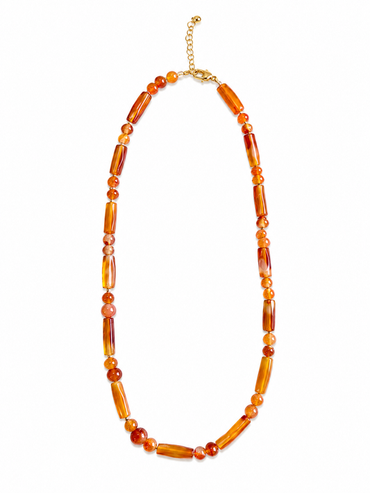 Mixed Carnelian Bead Necklace