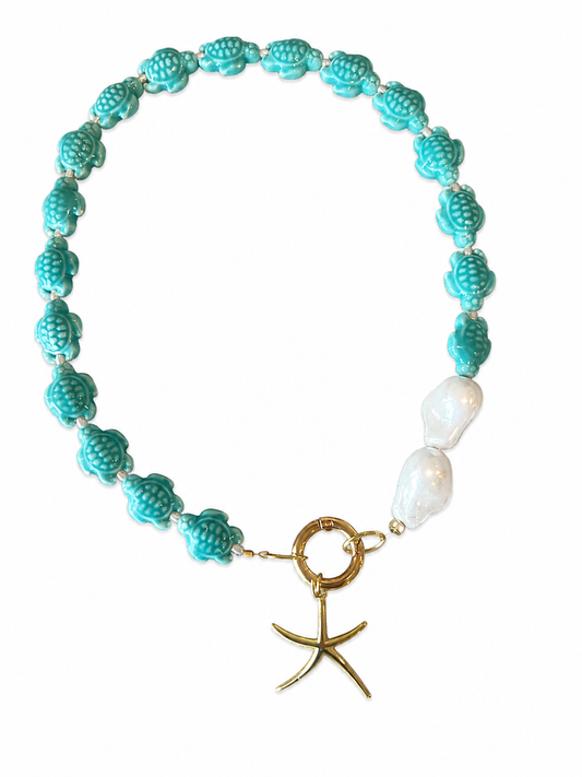 Ceramic Sea Turtle Necklace