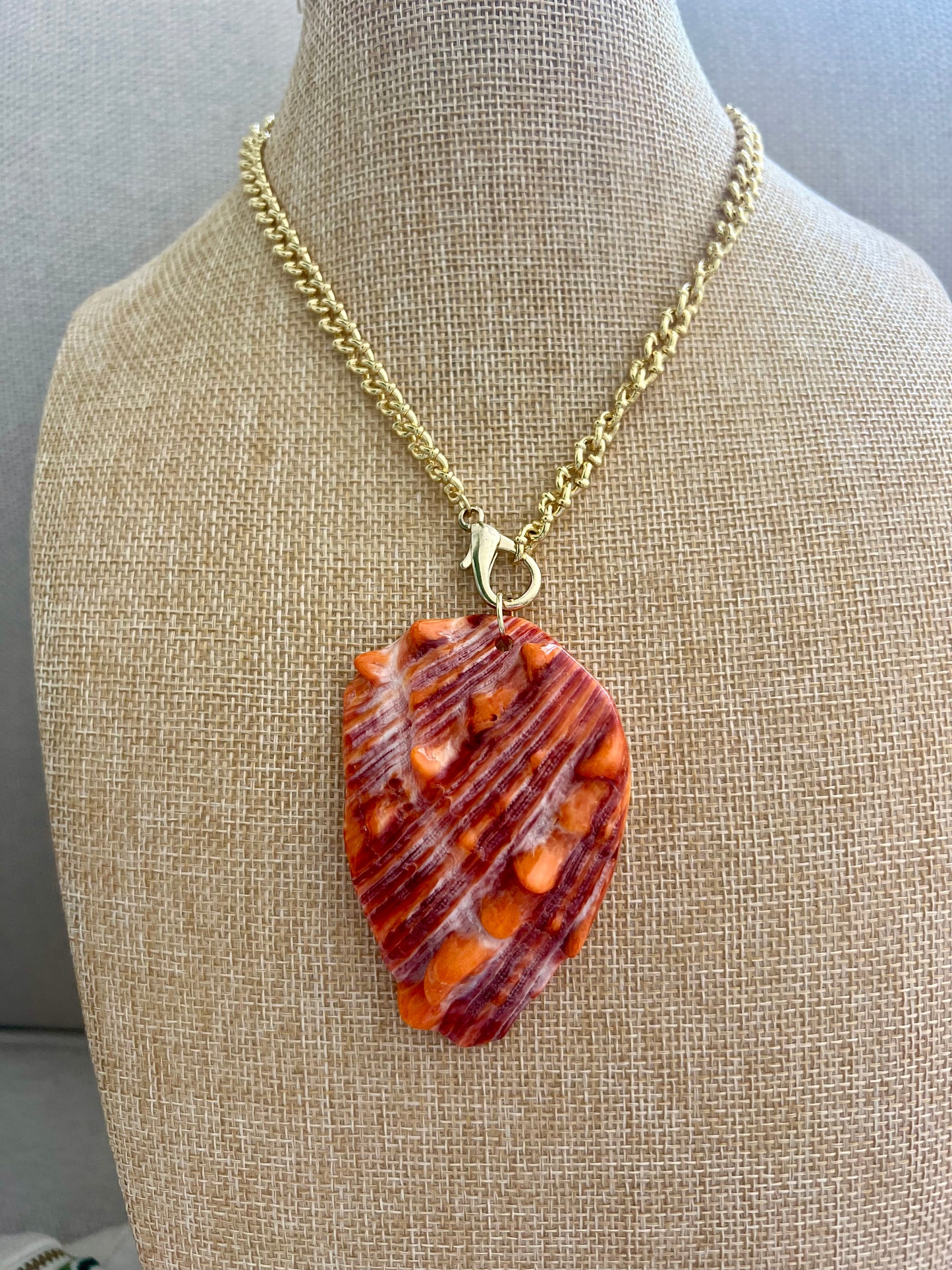 Large Shell Pendant Necklace