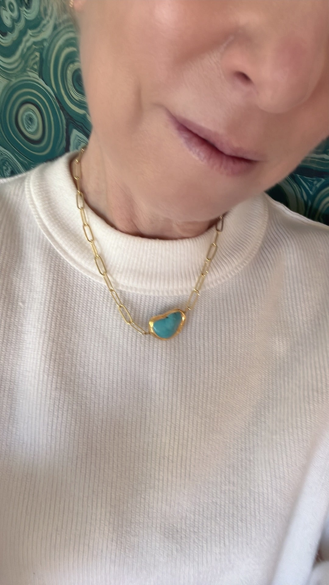 Turquoise EastWest On Paperclip