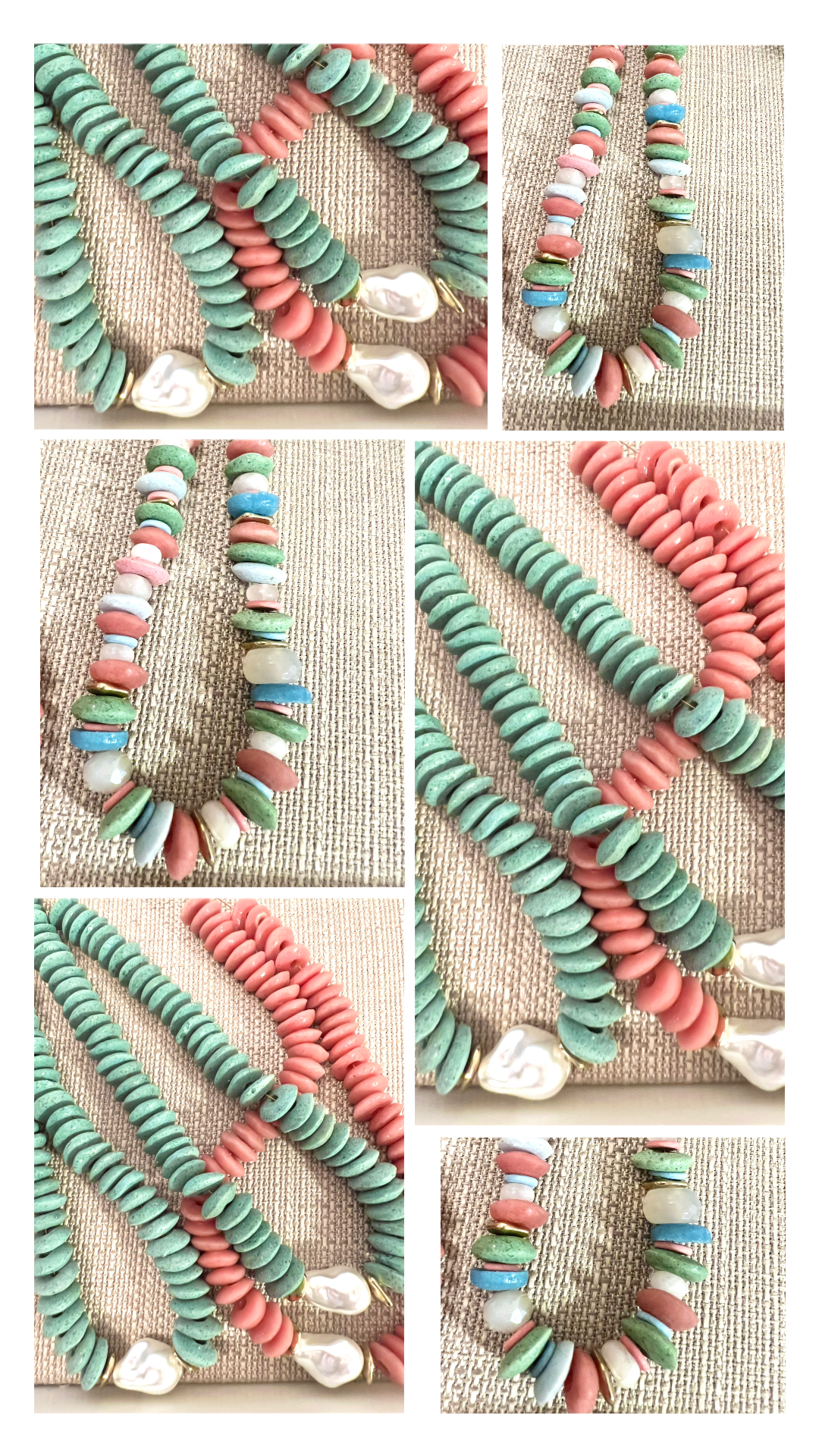 Seaglass Gemstone Mixed Necklace