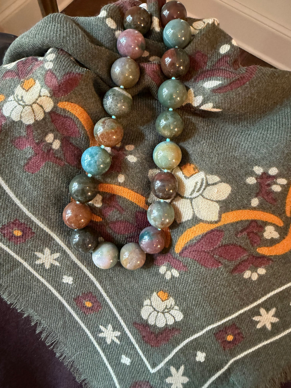 Oversized Agate Ball Necklace