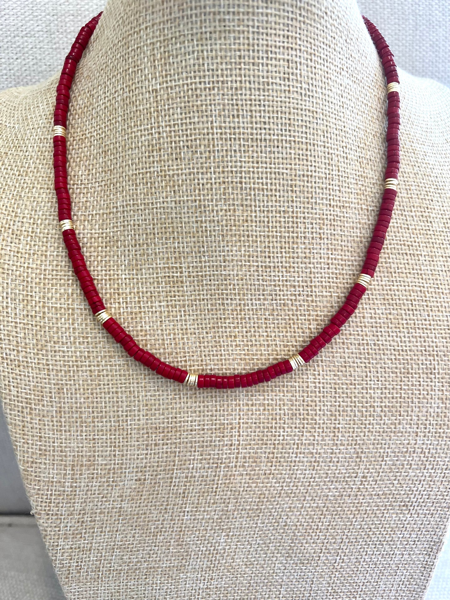 Magnesite and Gold Necklace