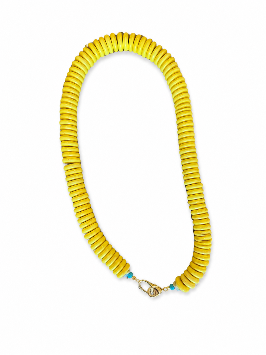Yellow Disk Necklace