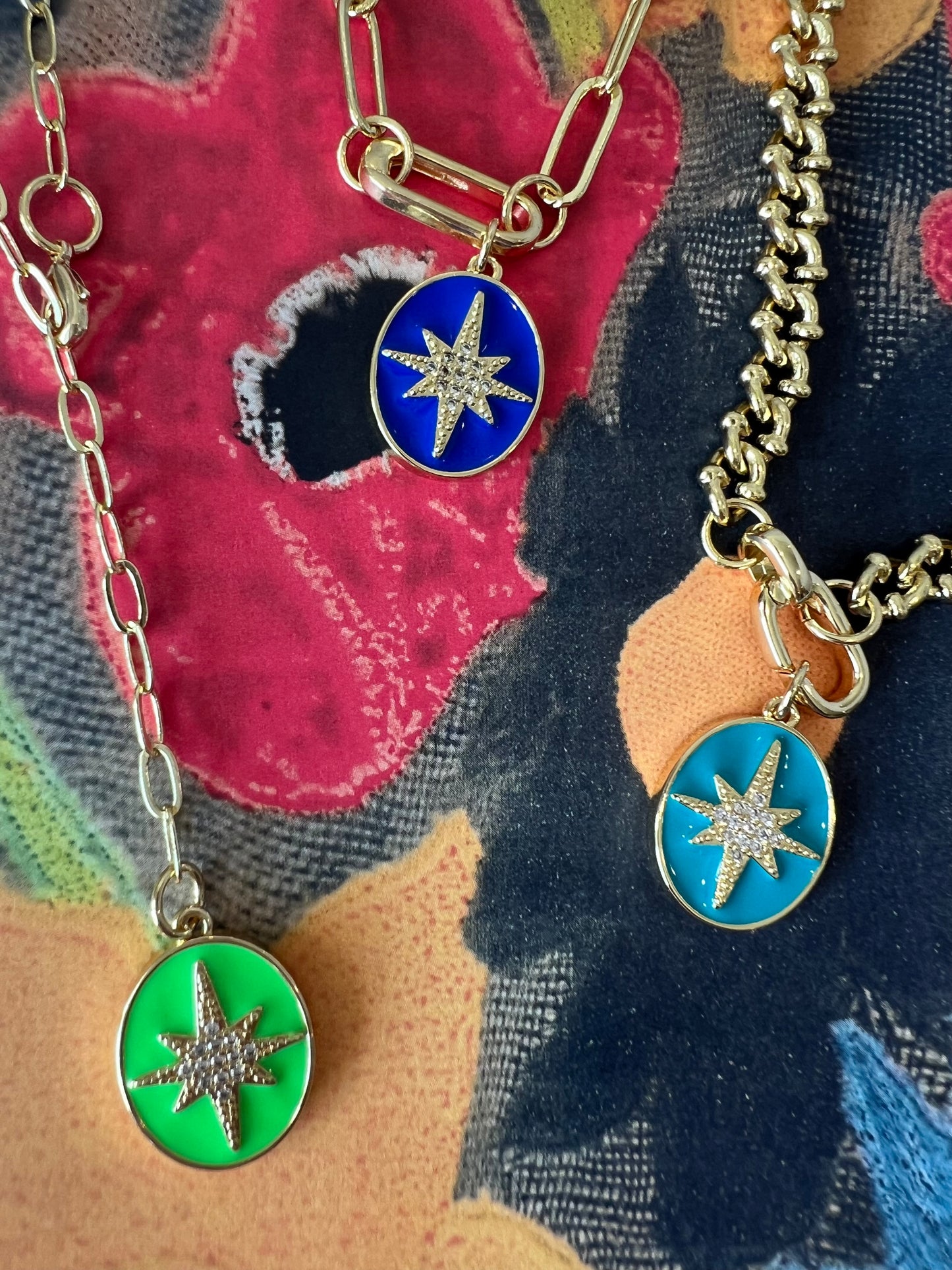 Enamel Burst Necklace