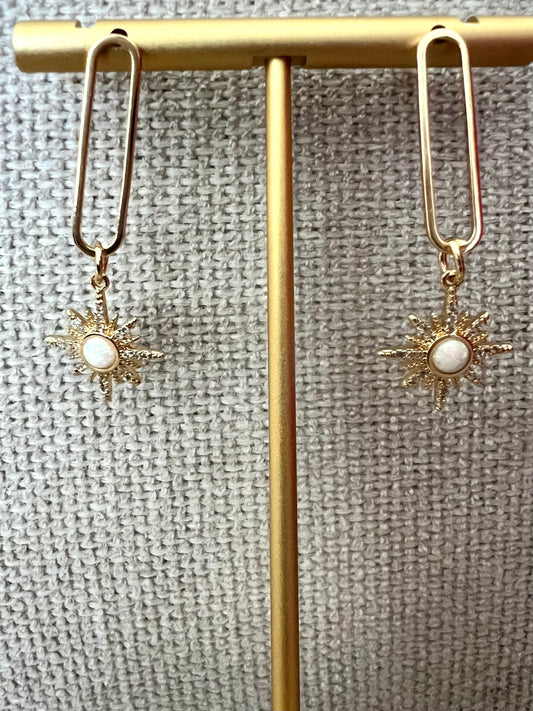 Opal Burst earrings