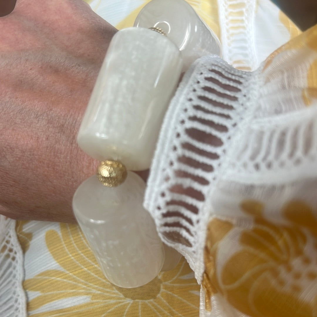 White Acrylic Bracelet