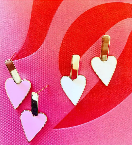 Enamel Heart earrings