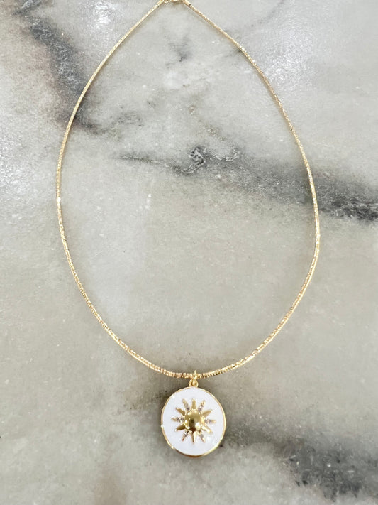 Enamel Burst Necklace