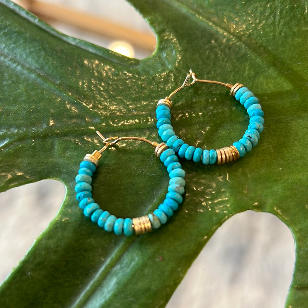 Turquoise Hoops