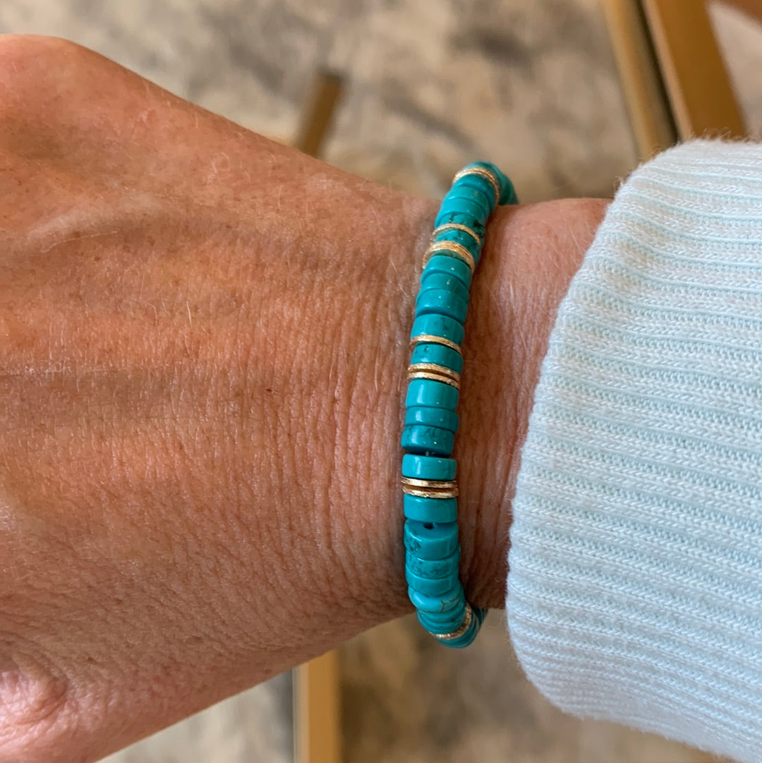 Turquoise Heishi Bracelet